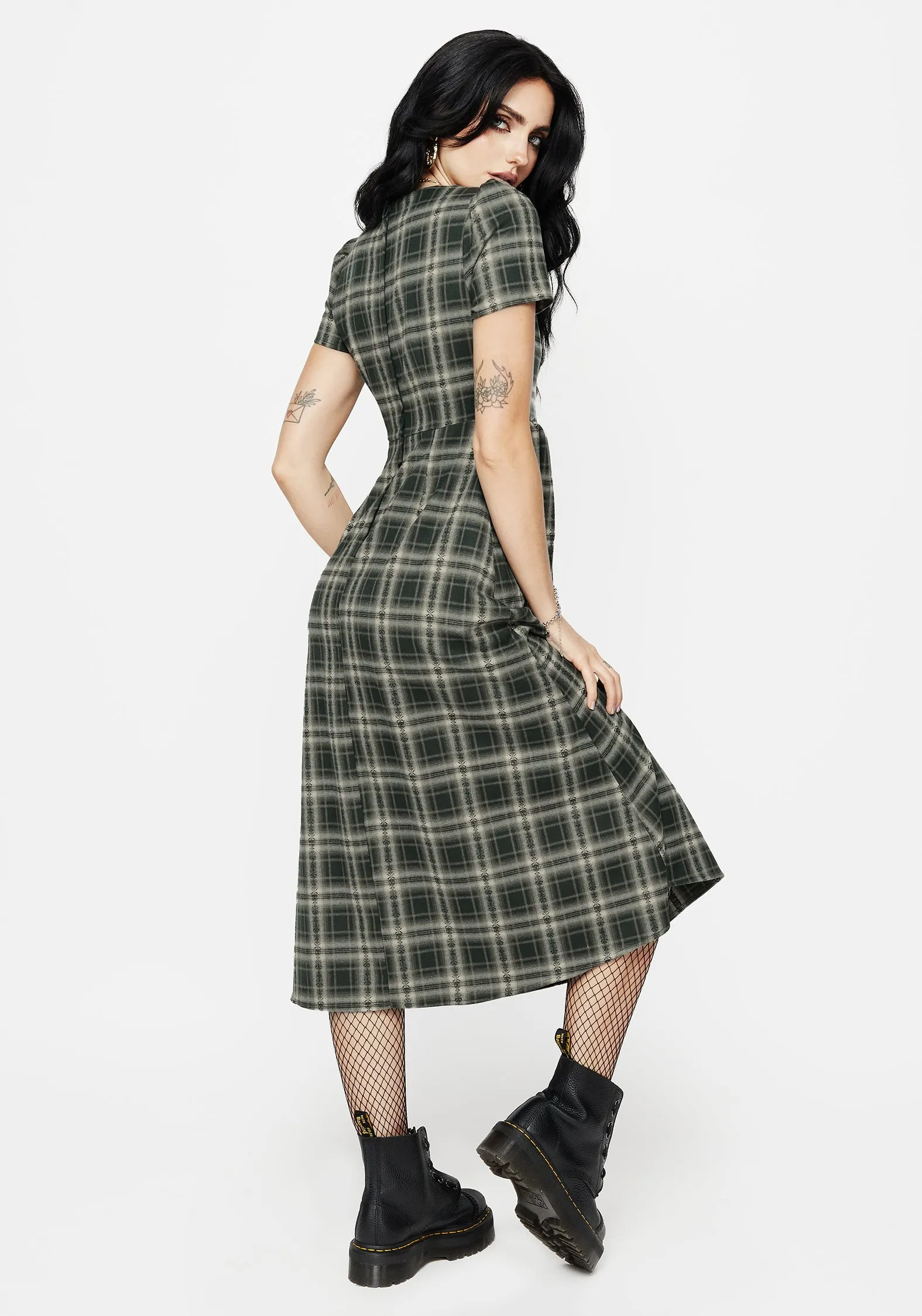 Tulisa Check Midi Dress Soft Movement