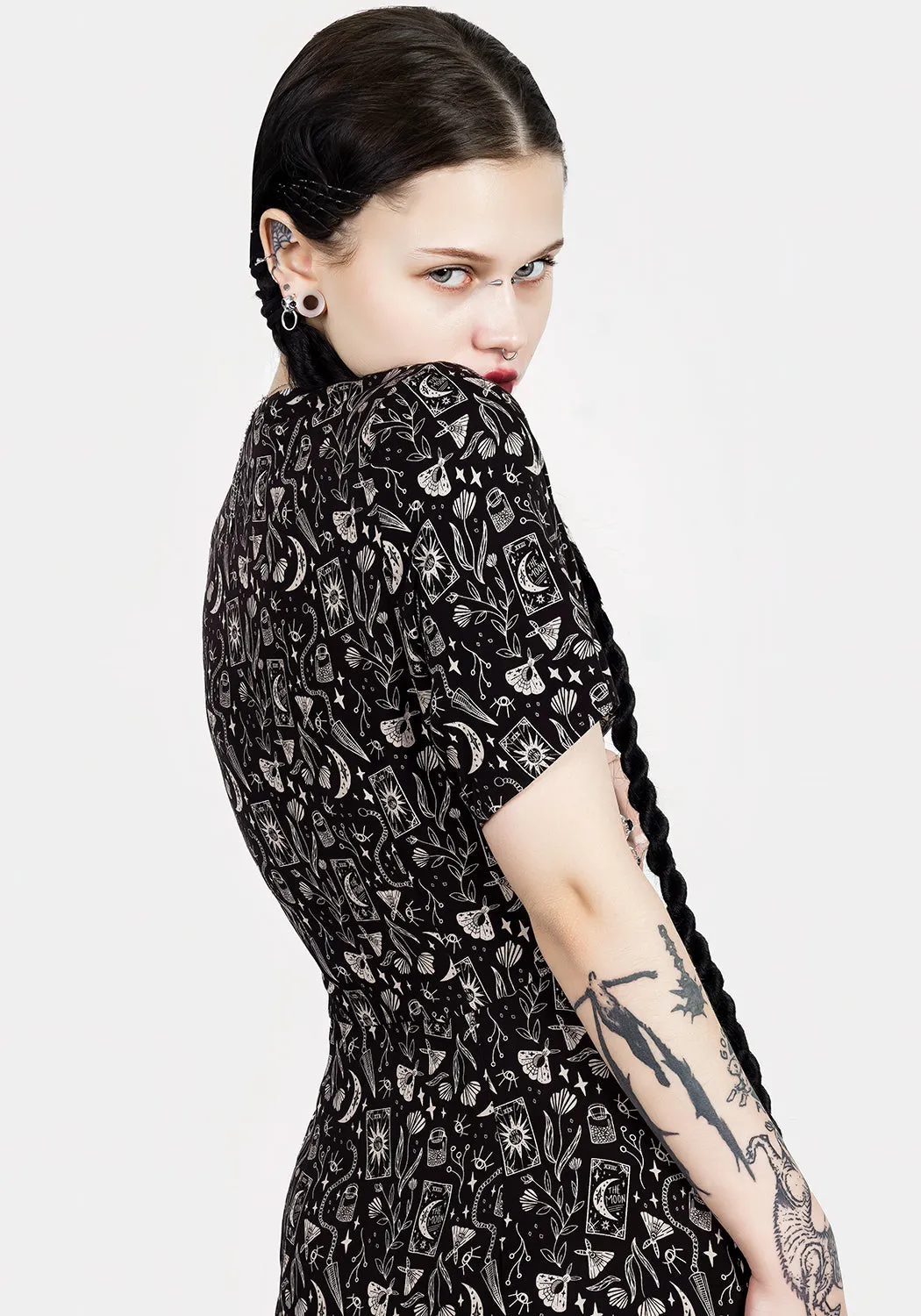 Earth Smell Craft V-neck Midi Dress