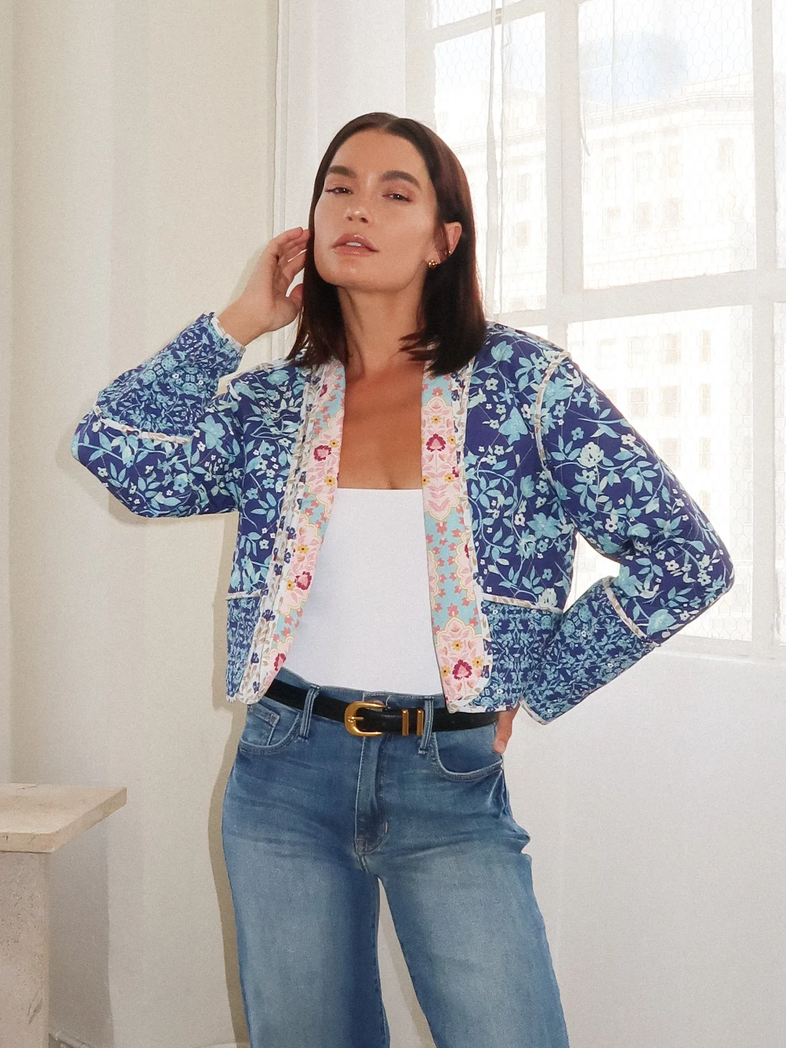 Willa Floral Quilted Jacket - Final Sale Layered Knit