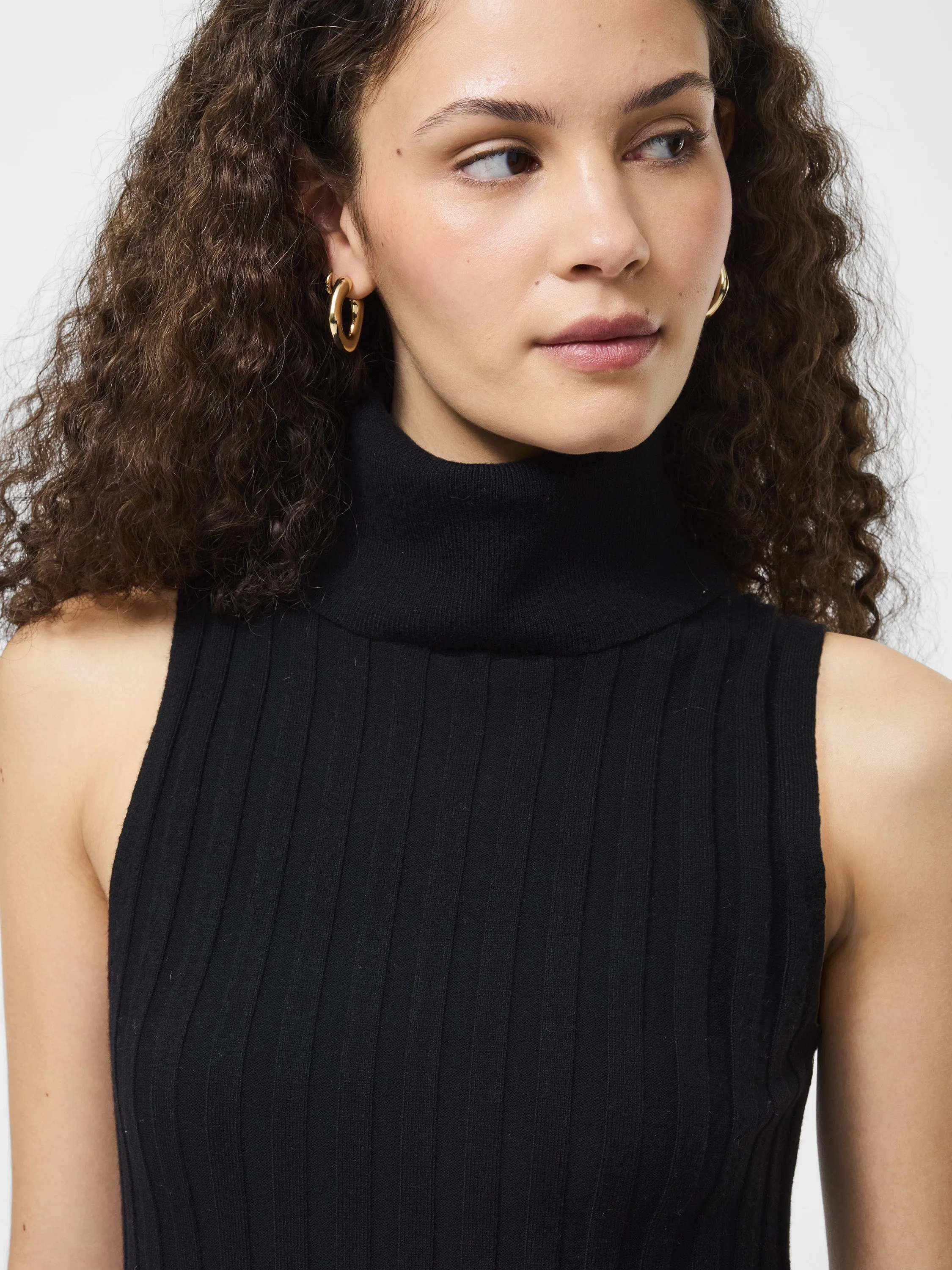 Turtleneck Tank Sweater All Fit Look Seasonless Style