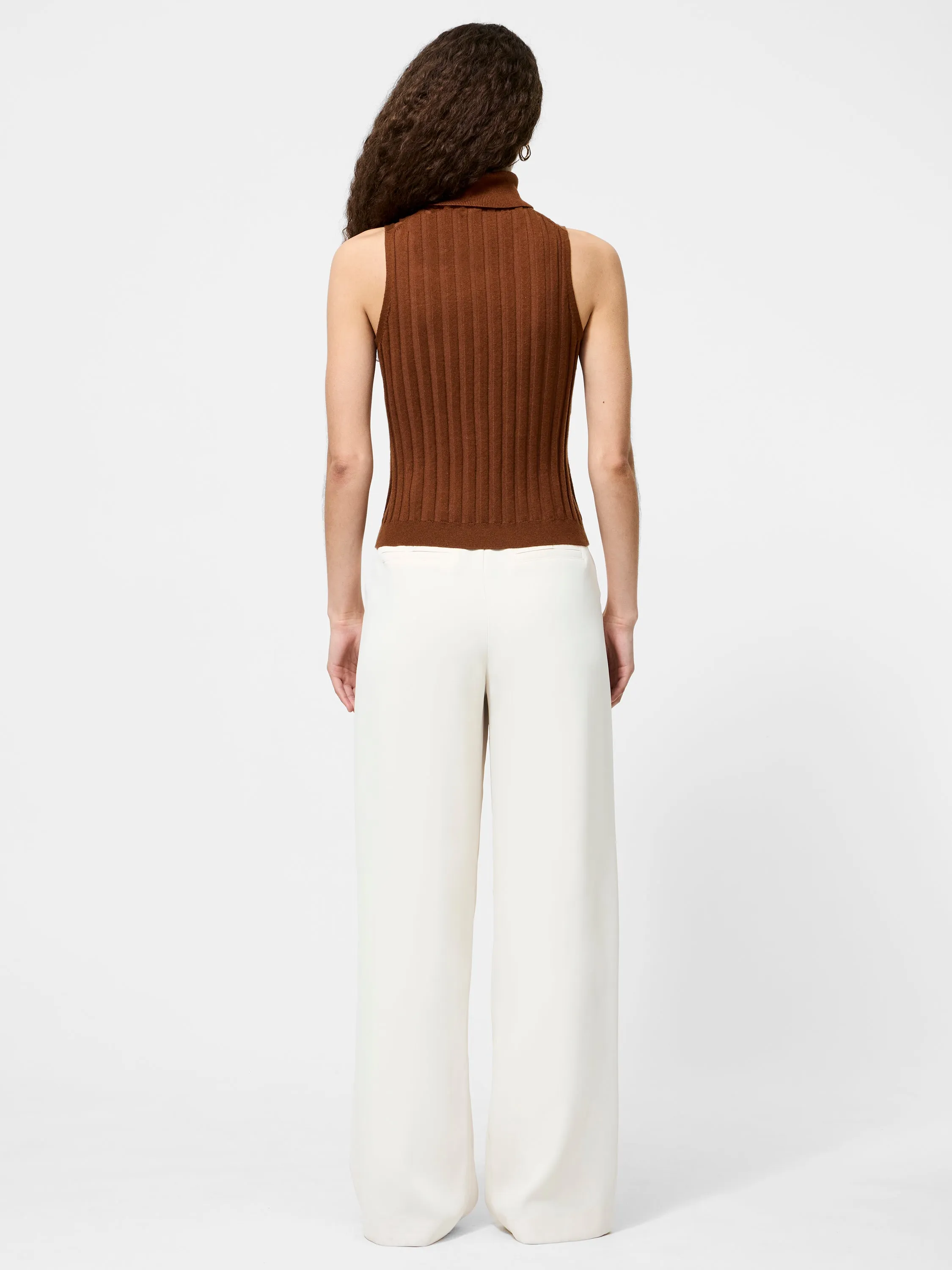 Turtleneck Tank Sweater Machine washable Minimalist Stitching