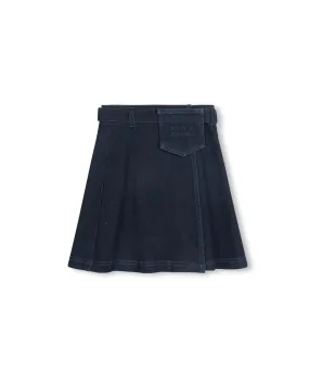 Davis Pouch Denim Skirt Mid Rise