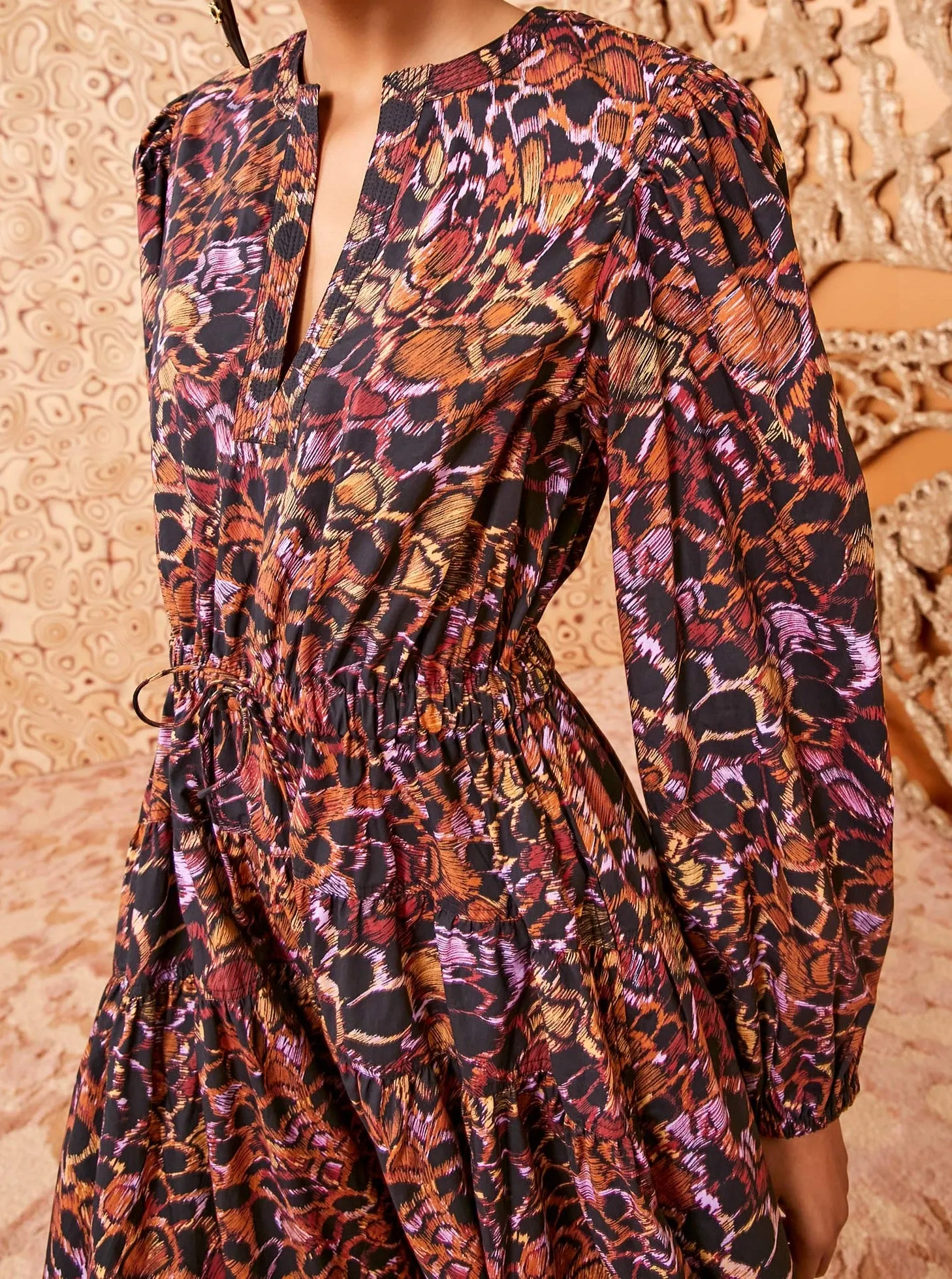 Smart Layering Ulla Johnson Aurelie Dress in Rosefinch