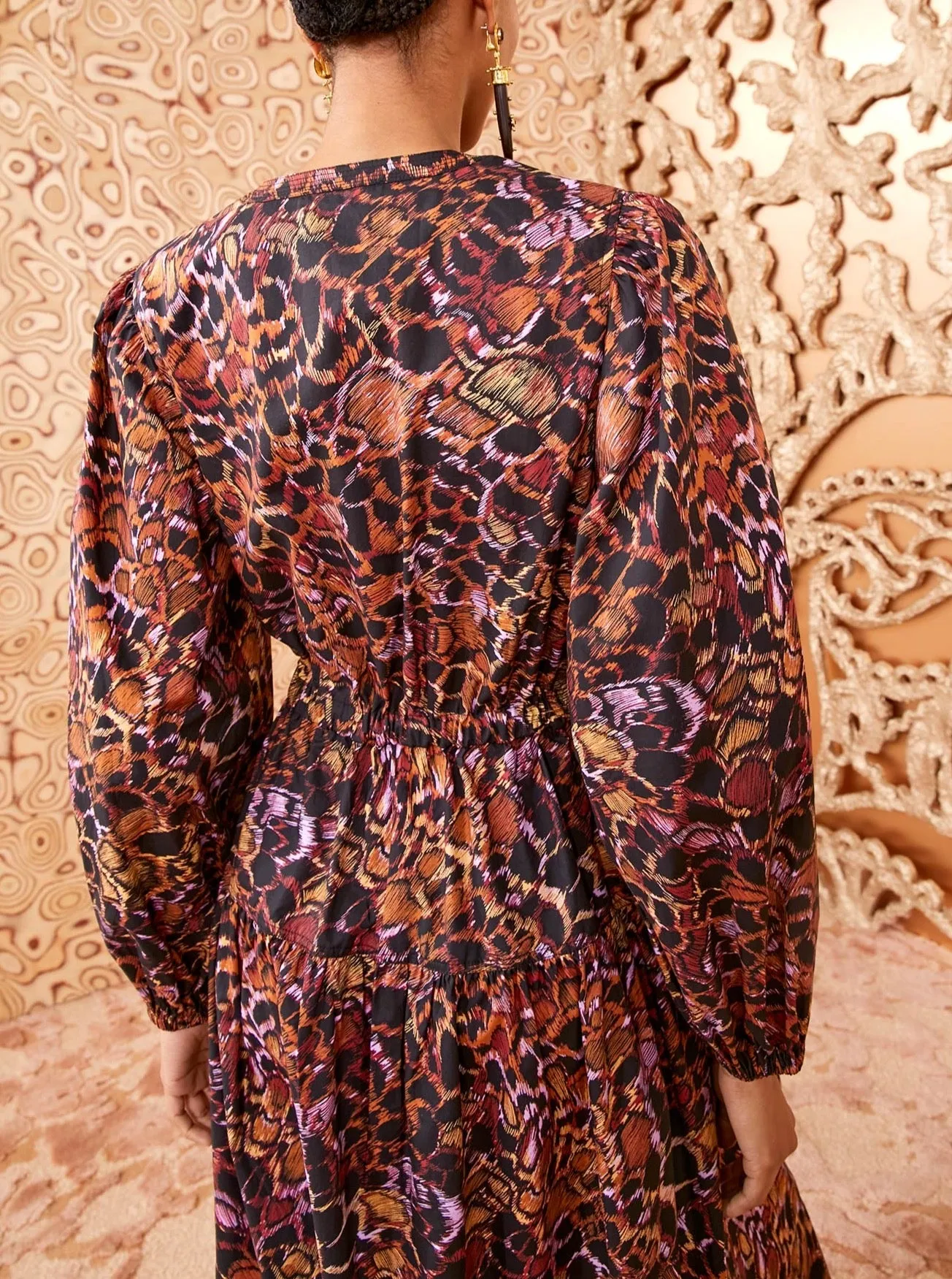 Ulla Johnson Aurelie Dress in Rosefinch Floral Swing