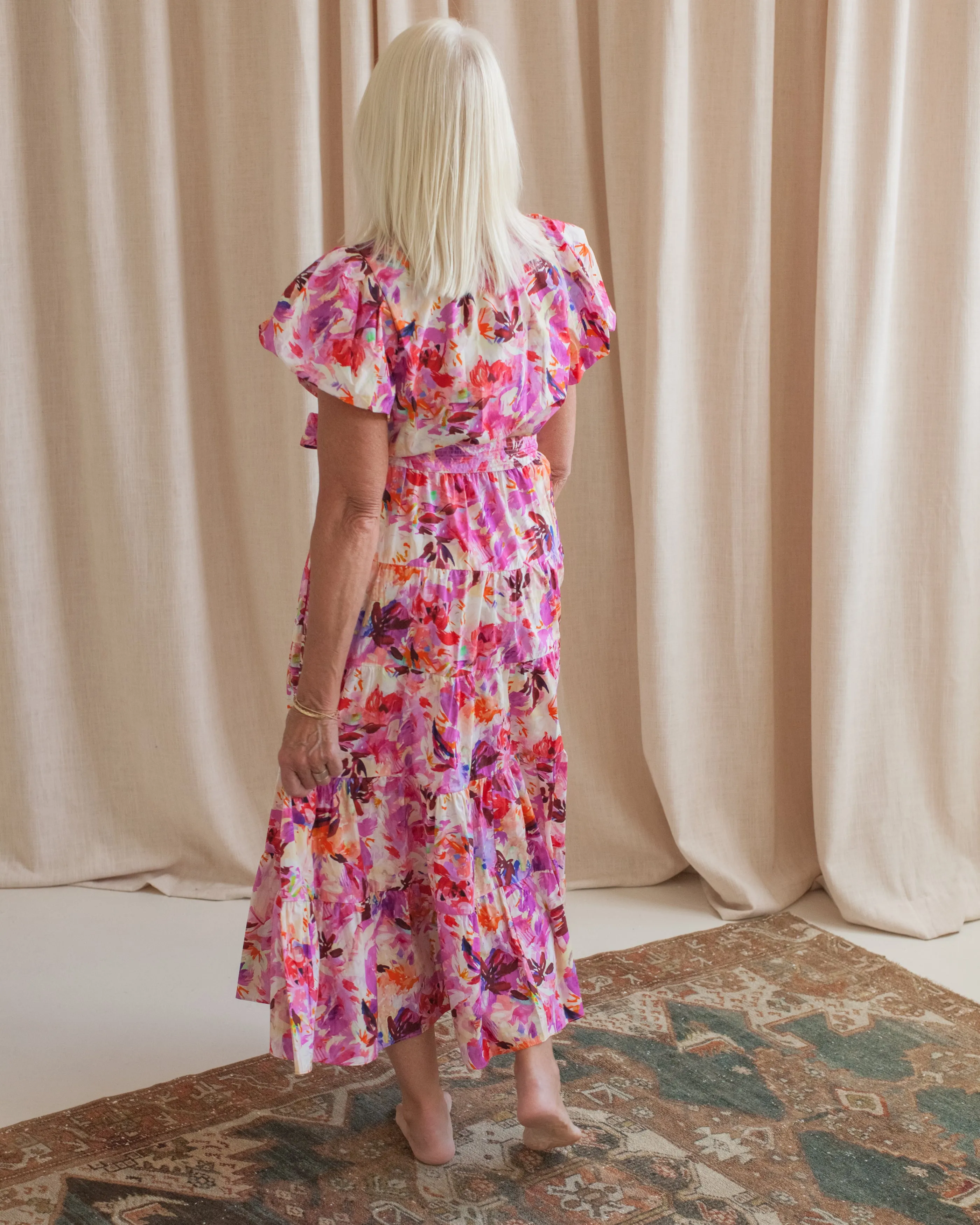 Ulla Johnson Ottilie Dress in Azalea Travel Vibe