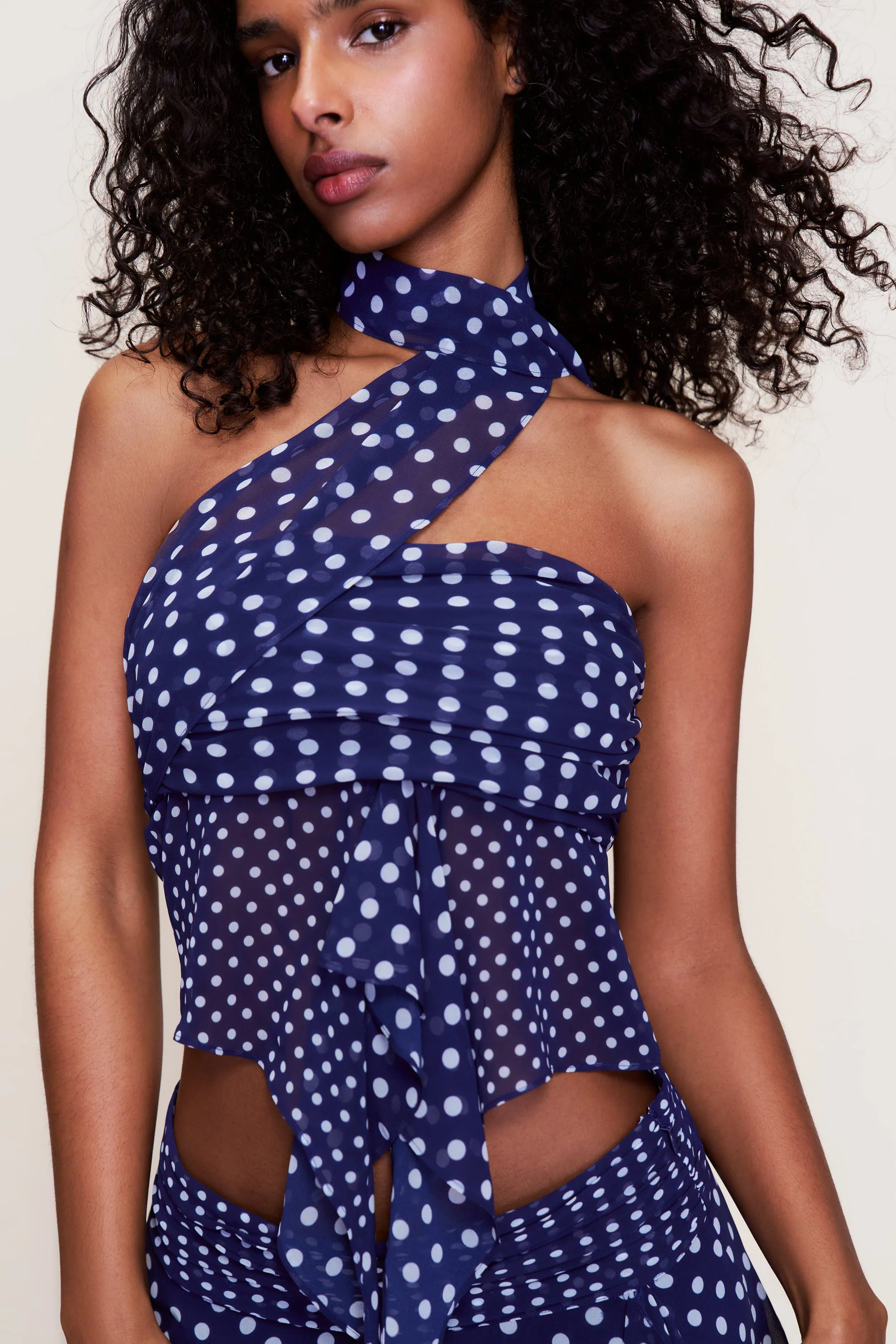 Chiffon Wrap Around Top Thermoactive Material Quick Refresh Material