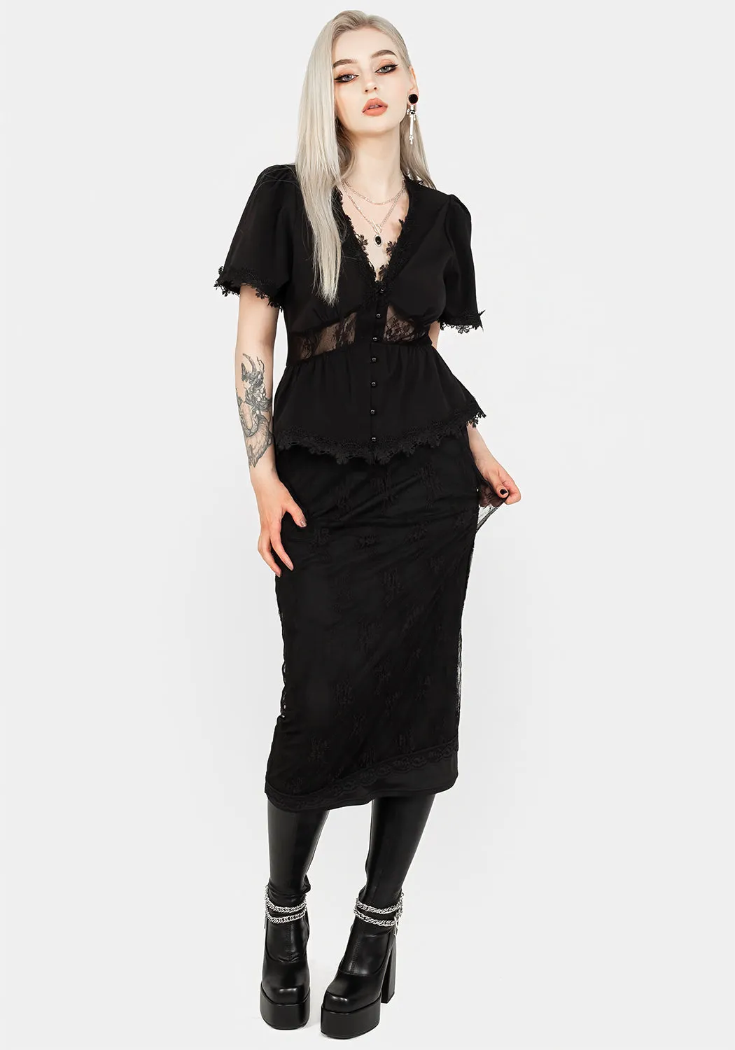 Non Iron Fabric Torment Angel Sleeve Top