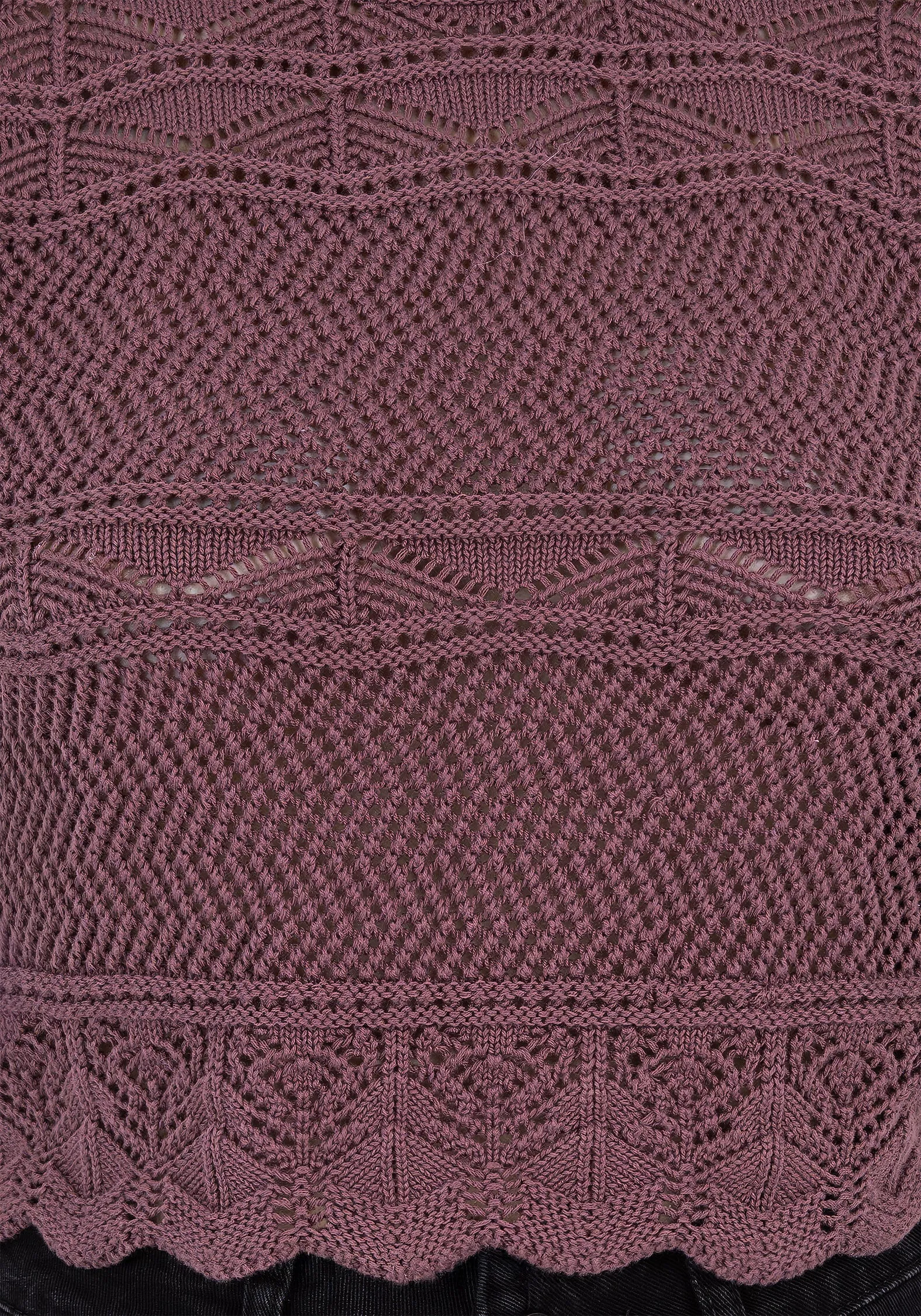 Hooked Pointelle Short Sleeve Crop Top - Purple Durable Blend