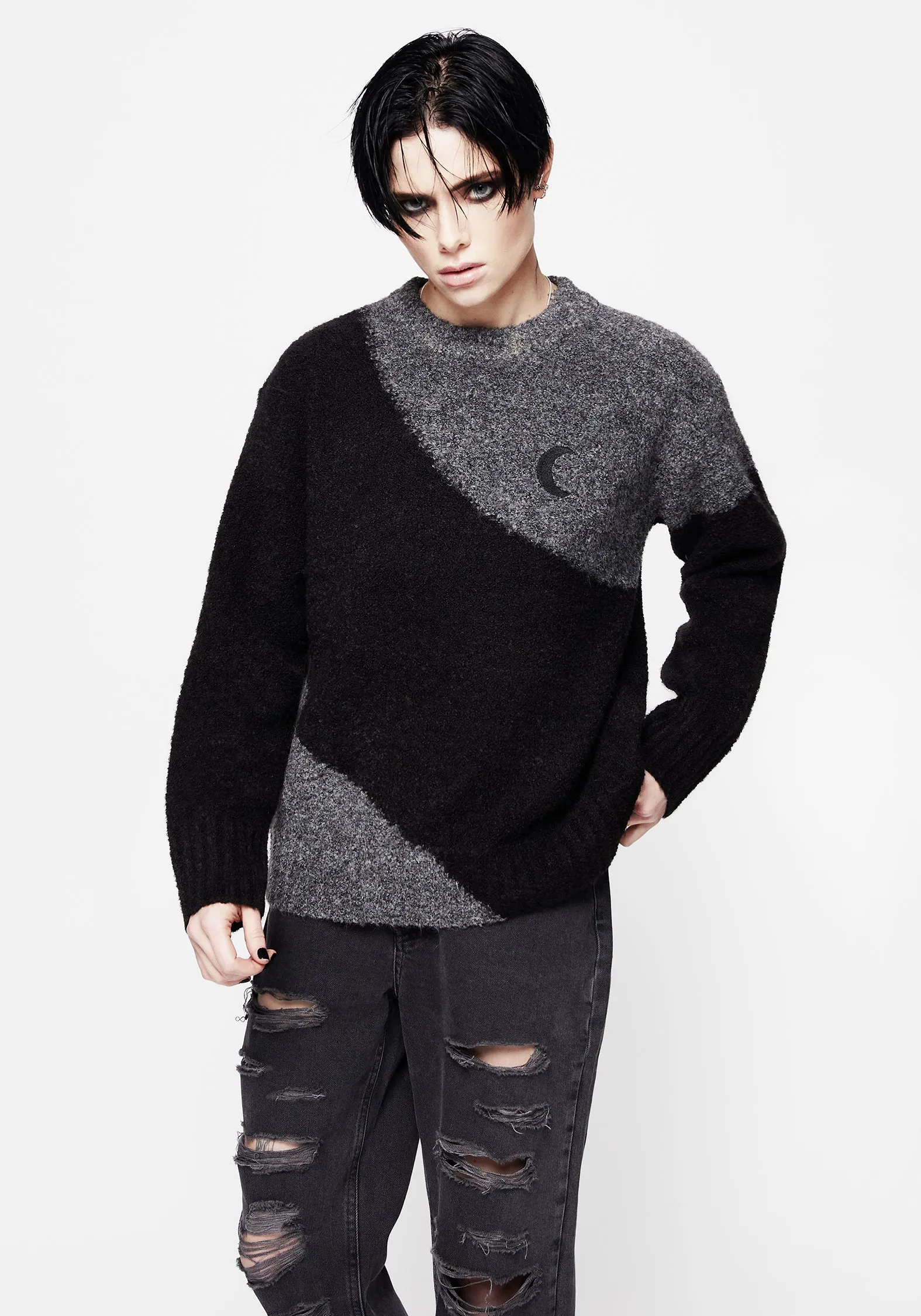 Ribbed Structure ZeroWaste Manufacturing Callisto Colour Block Jumper