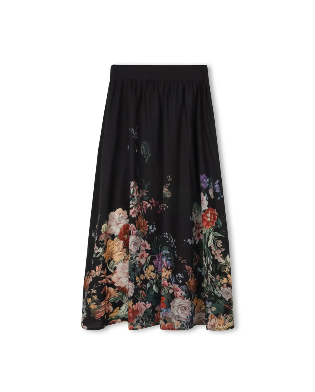 Relaxed Feel button detail Dumont Organza Floral Skirt