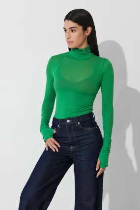 RecycledPolyester Eloise Sheer Turtleneck