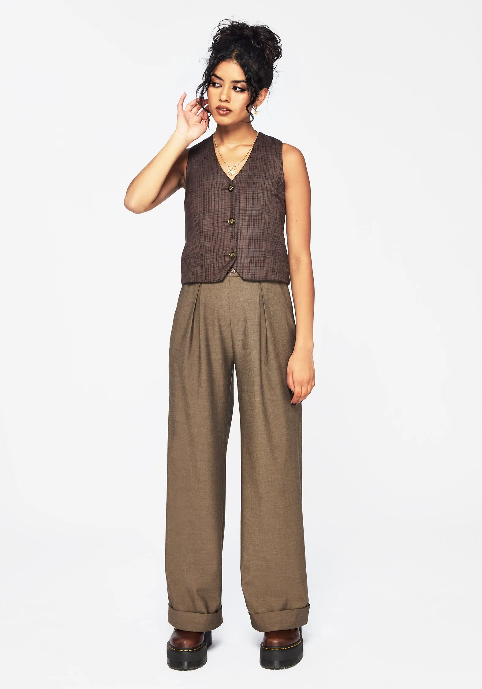 Corbin Check Tailored Waistcoat Non Irritating Label Elegant Look