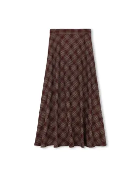 Thermoregulating Fabric Style Moment Plaid A-Line Skirt
