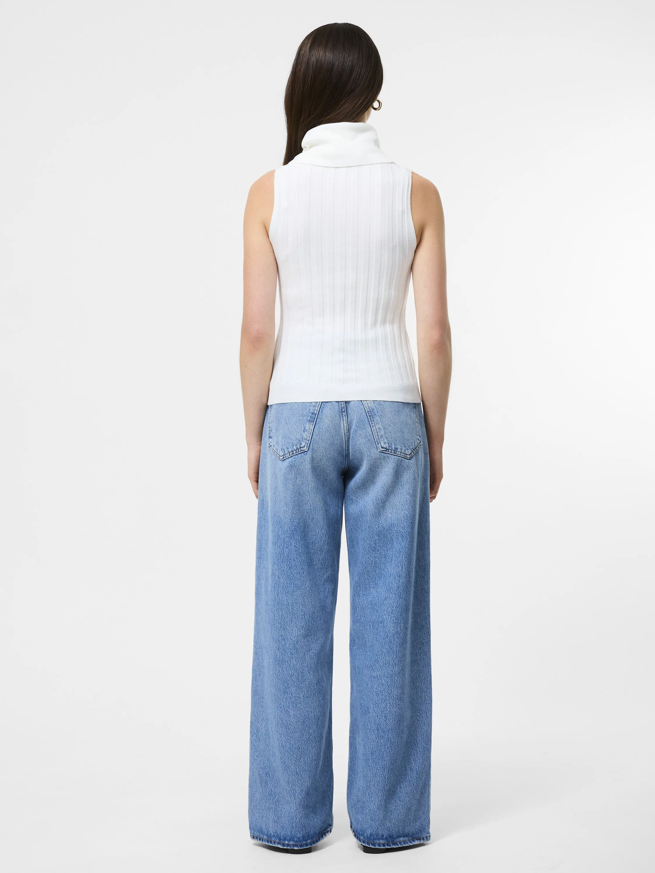 Minimal Warmth Turtleneck Tank Sweater