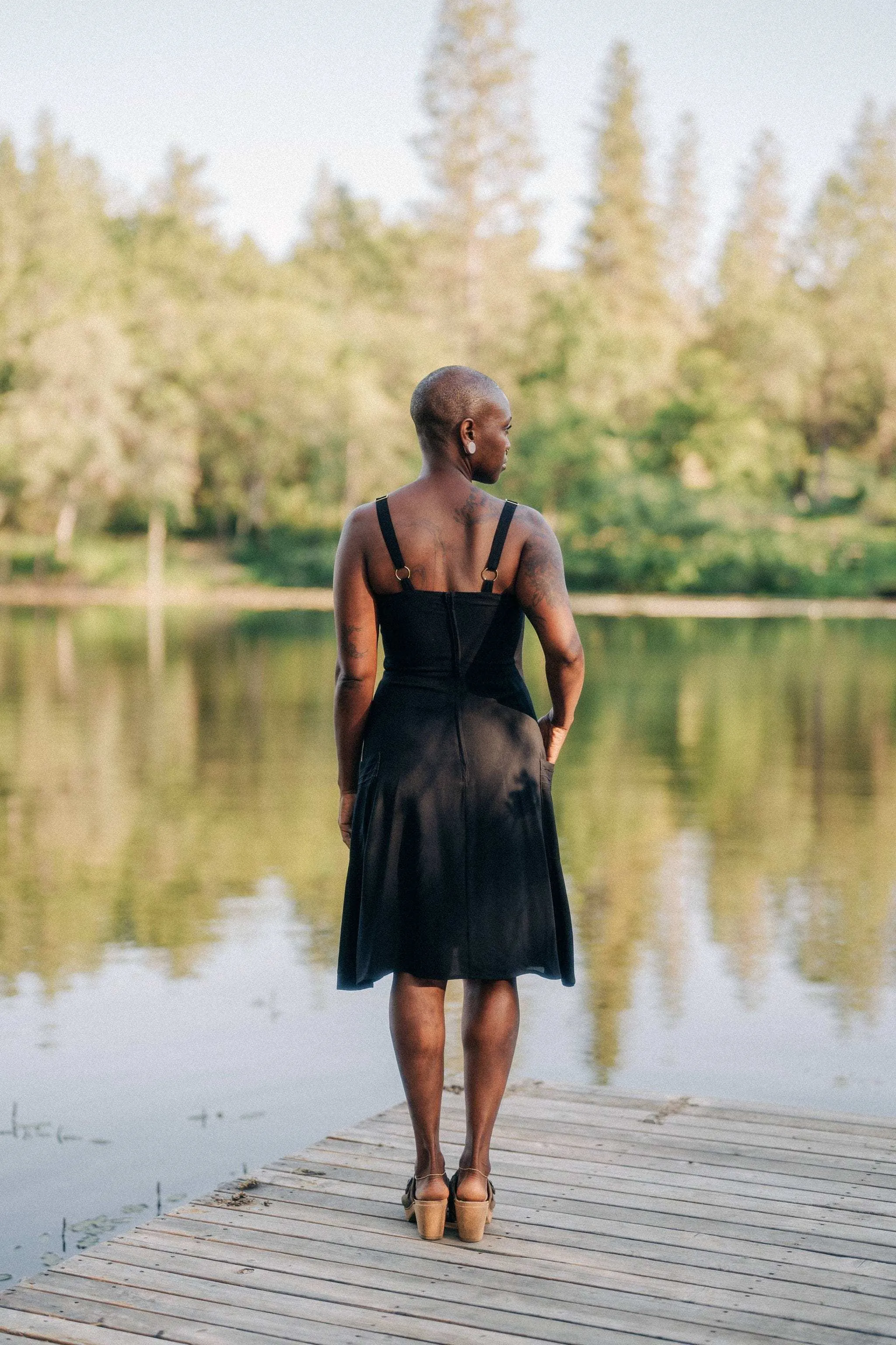 Street Mode Uriah Dress in Black Challis