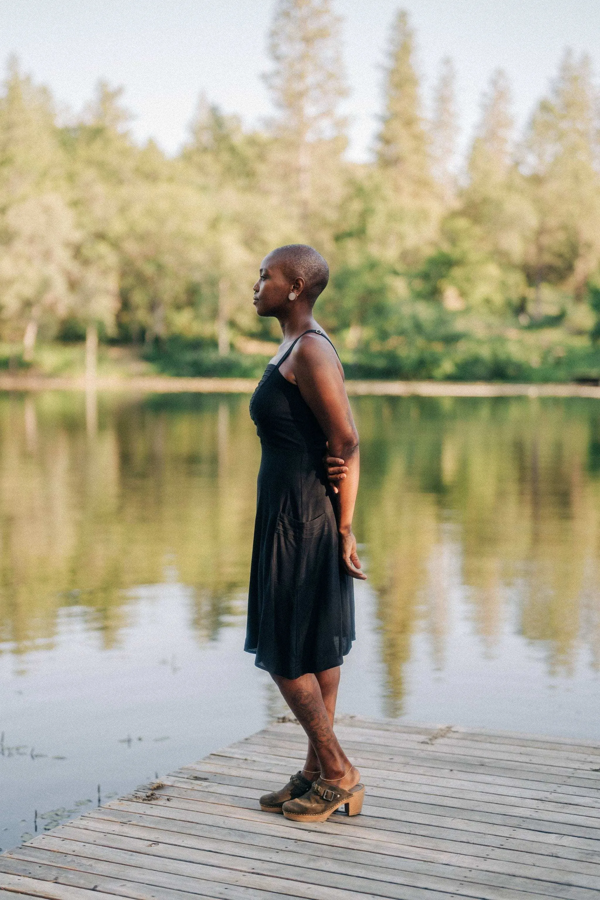 Lux Look Uriah Dress in Black Challis