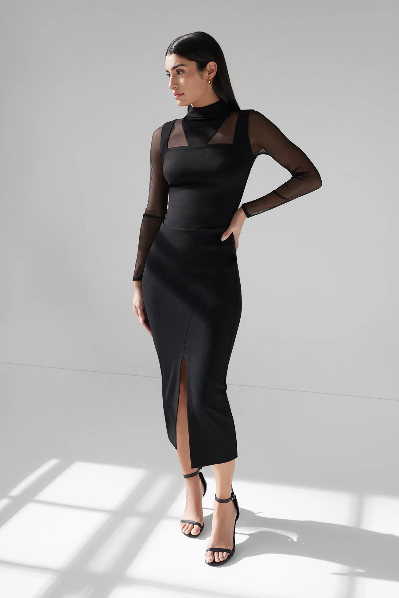 DoubleStitchedHem Flattering Drape Amelia Top