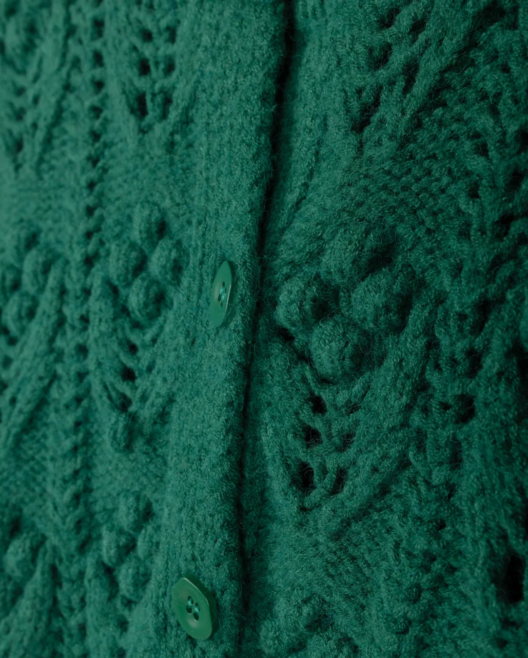 Odor Resistant Material V-Neck Bubble Flower Cardigan