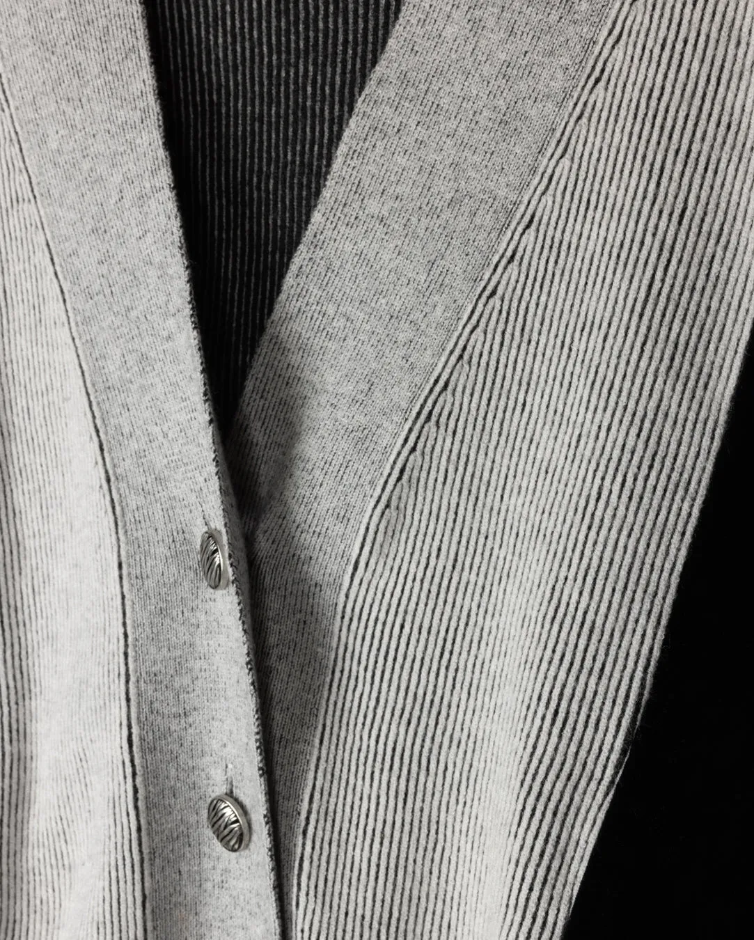 Oversized Fit Comfort Stretch Velour And Knit Crop Cardigan