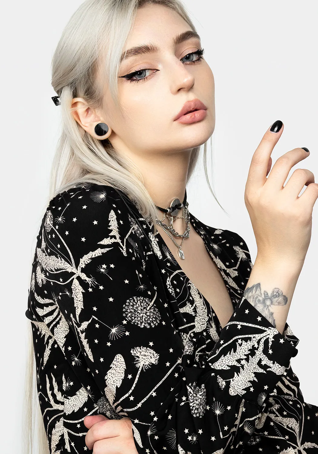 Elastic-Waist Soft cotton blend dress Lana Mini Dress