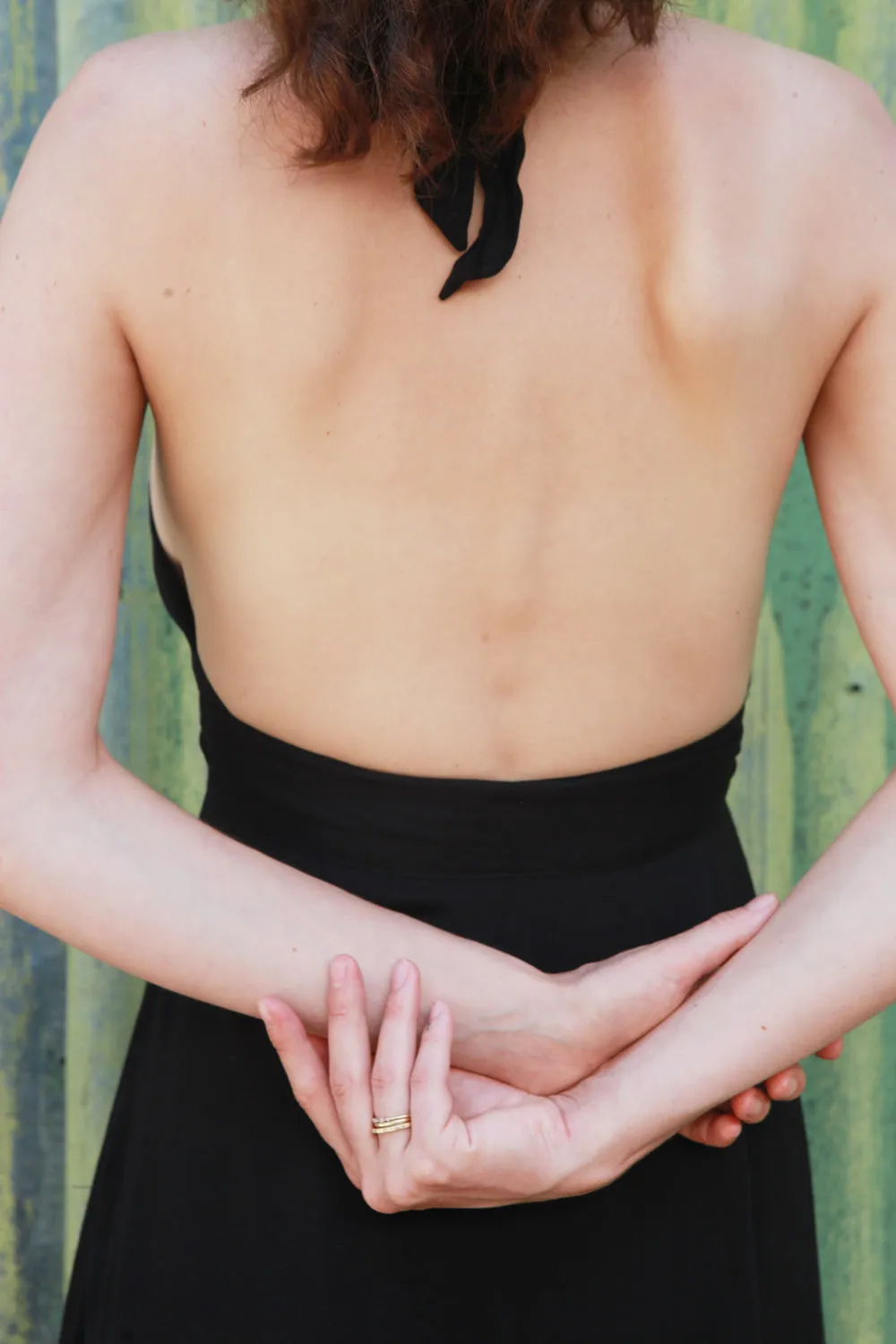 Contemporary Fit Monroe Dress in Black Sateen