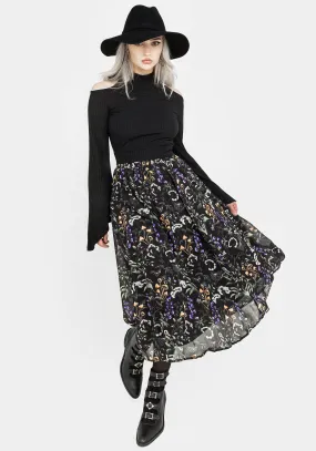 Light Motion Cozy Feel Vesna Chiffon Midi Skirt