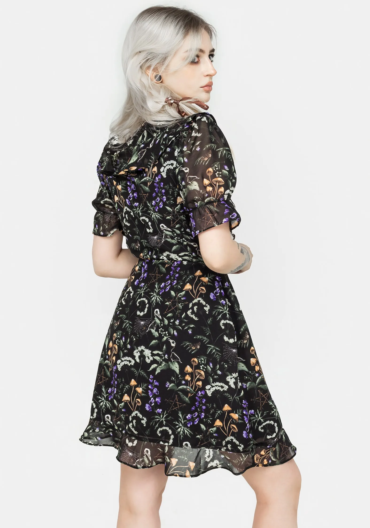 Vesna Chiffon Mini Wrap Dress Breeze Grace Flow Friendly