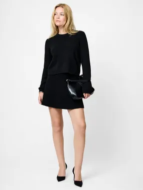 DoubleLayered Collar MultiDirectional Flexibility Vhari Knit Classic Sweater