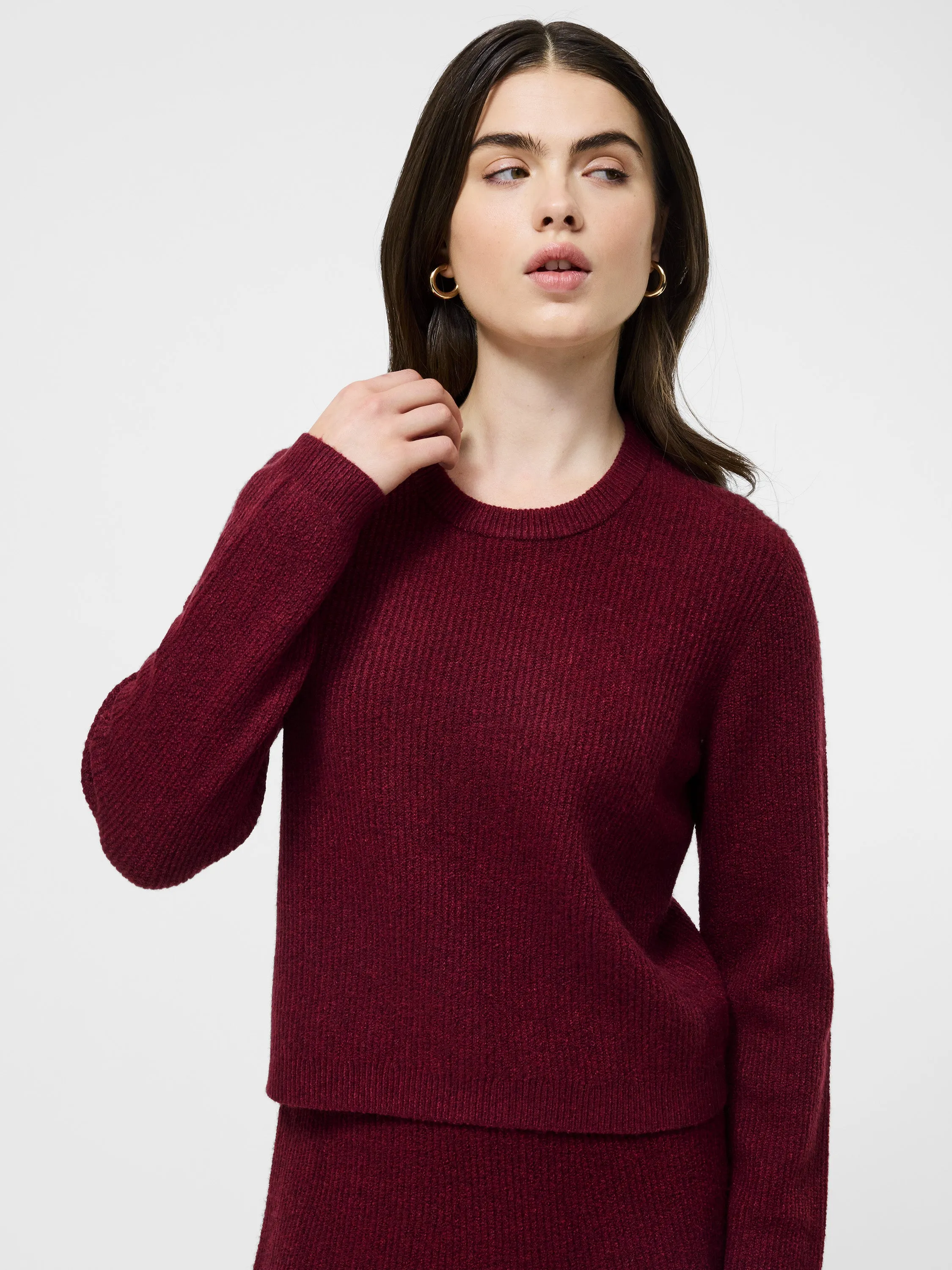 Vhari Knit Classic Sweater Breathable Openwork Knit
