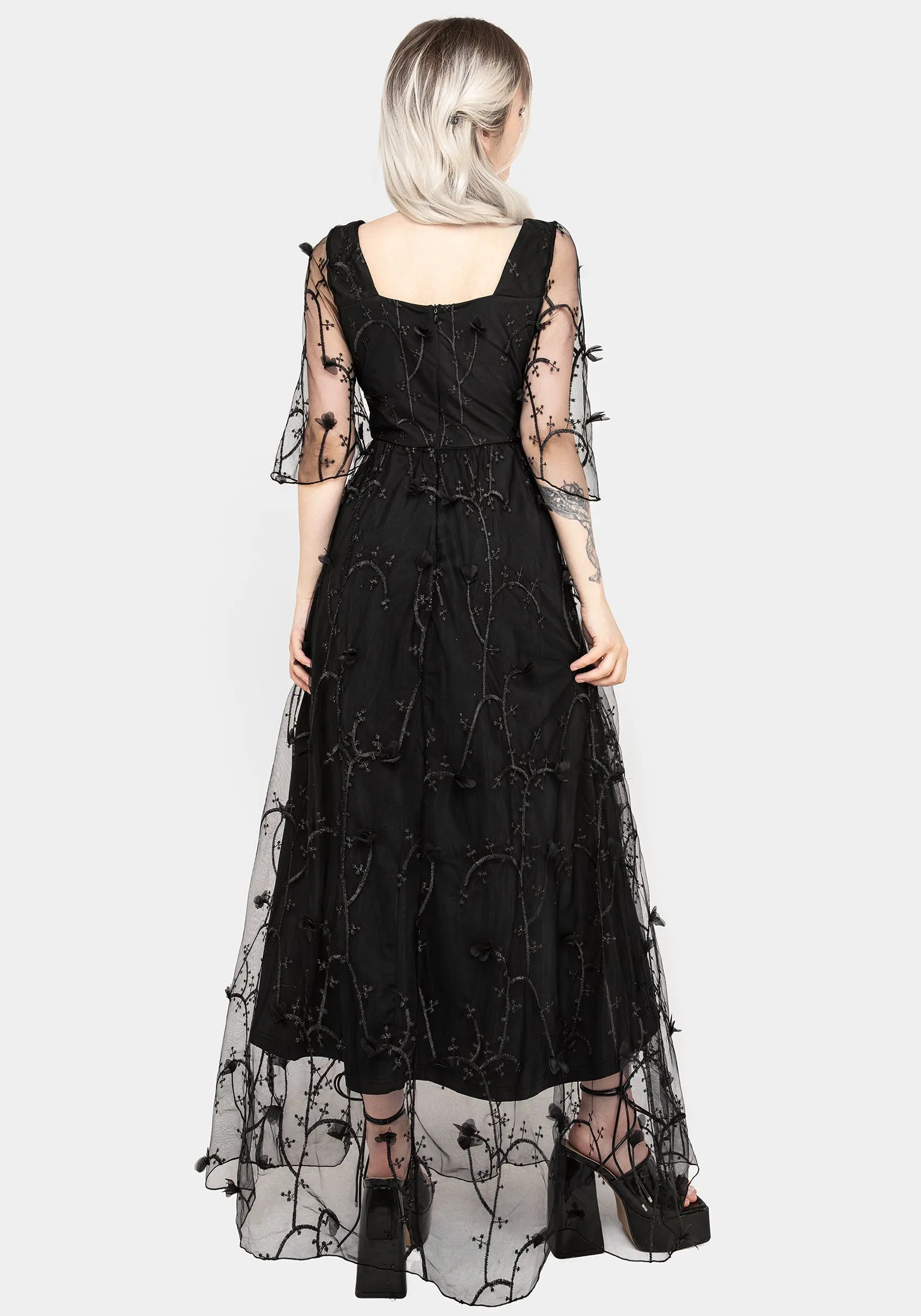 Perfect for Layering Vine Embroidered Gown