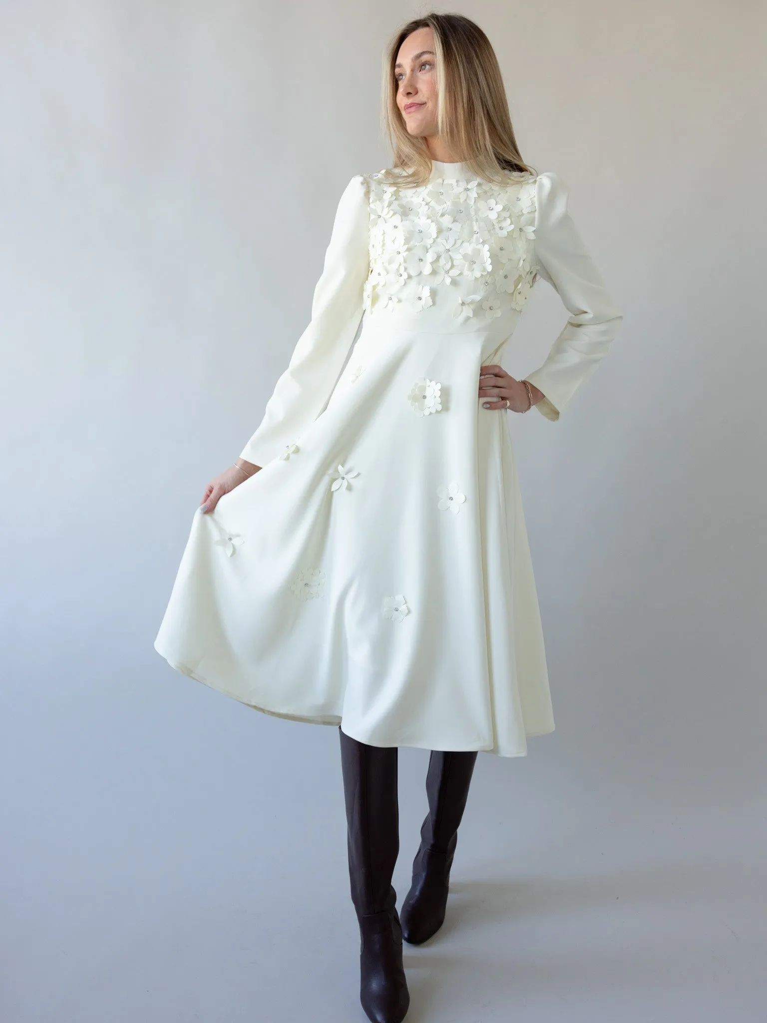 Vivian Petal Dress Slim Shape