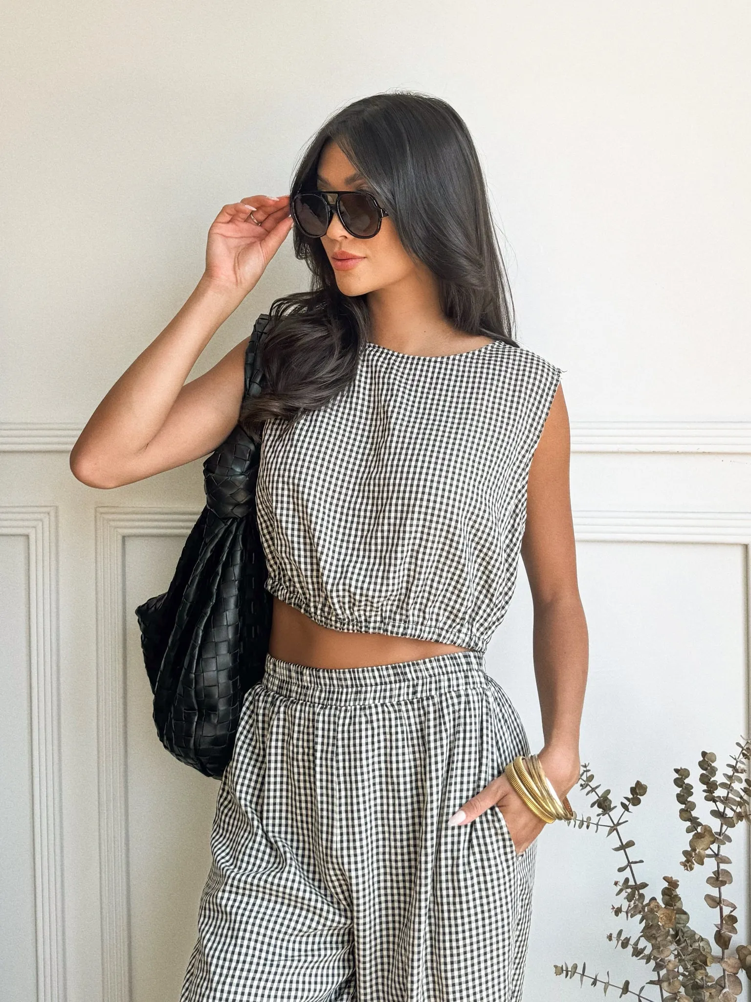 Home Casual Easy Fit Walk the Line Gingham Top - Final Sale