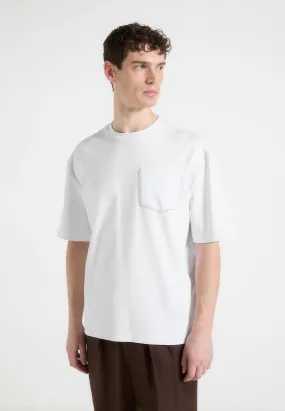 Whipstitch Pocket T-Shirt - White Athleisure Wear