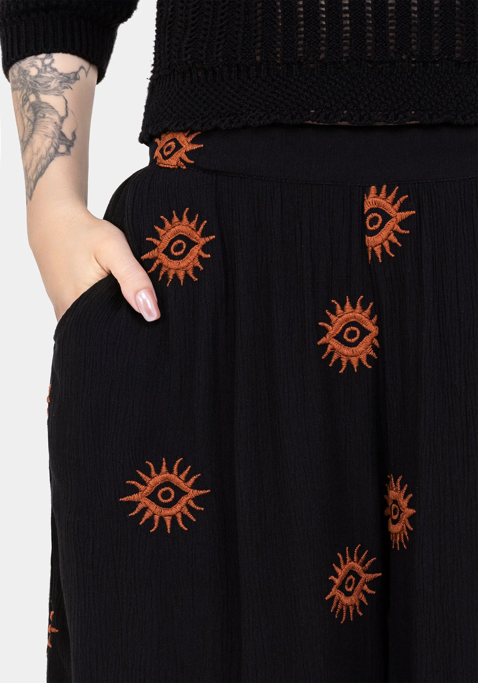 Solstice Embroidered Wide Leg Culotte Breezy Flow