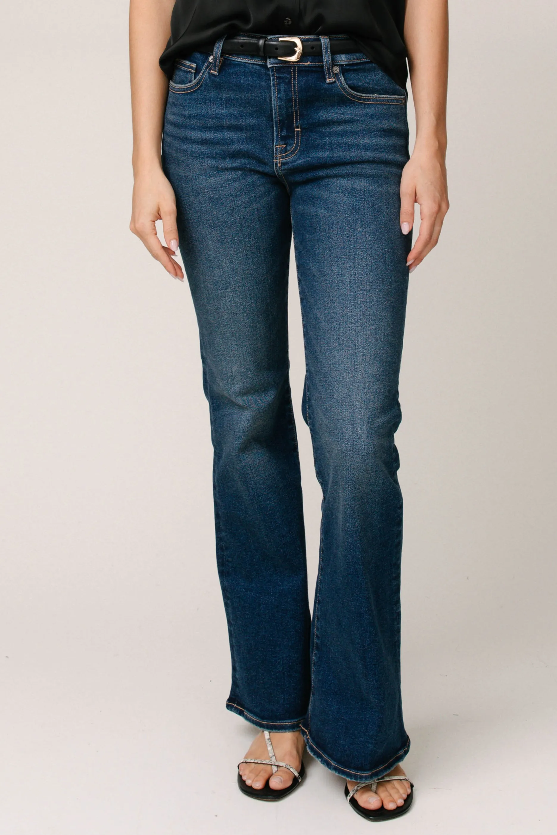 Breathable Layer AntiSlipWaistband Happi Dark Wash Flare