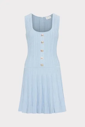 Wave Godet Flare Knit Mini Dress Event Mood Regular-fit