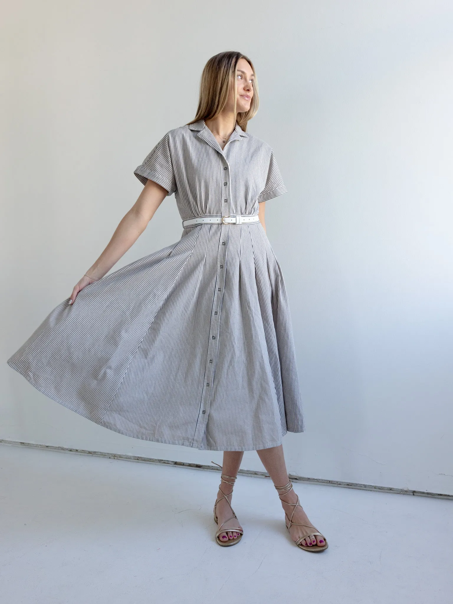 Waverley Stripe Dress Edge Shape Dreamy Silhouette