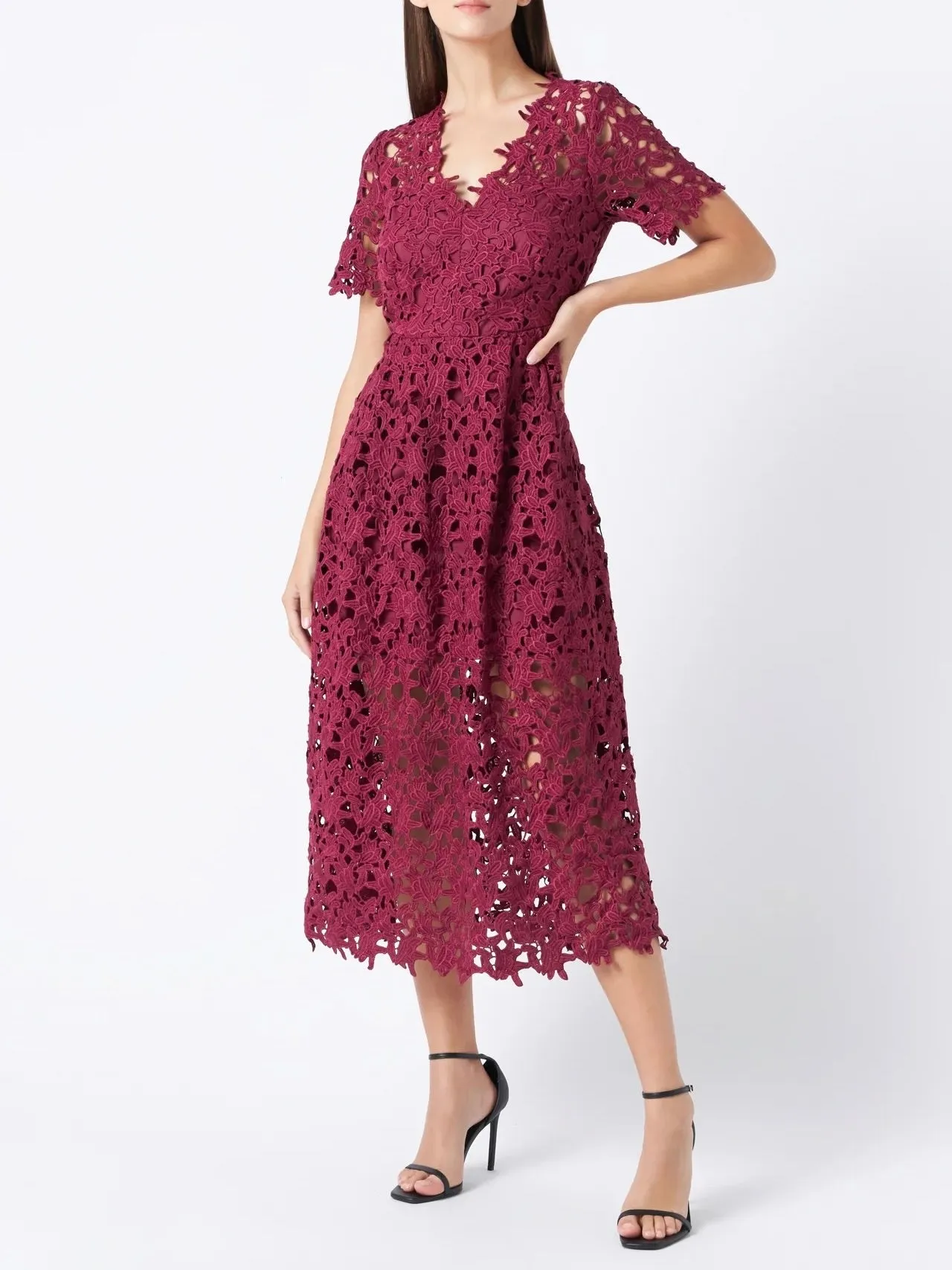 Applique-Detail OdorControlTreatment Lauren Lace Dress