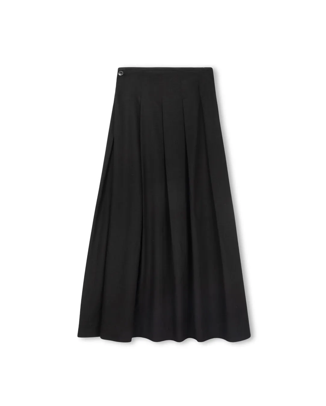 Bold Look Creative Layering Oversized Wool Pleat Skirt