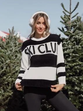 Ski Club Crew Neck Sweater - Final Sale Winter Travel Winter Days