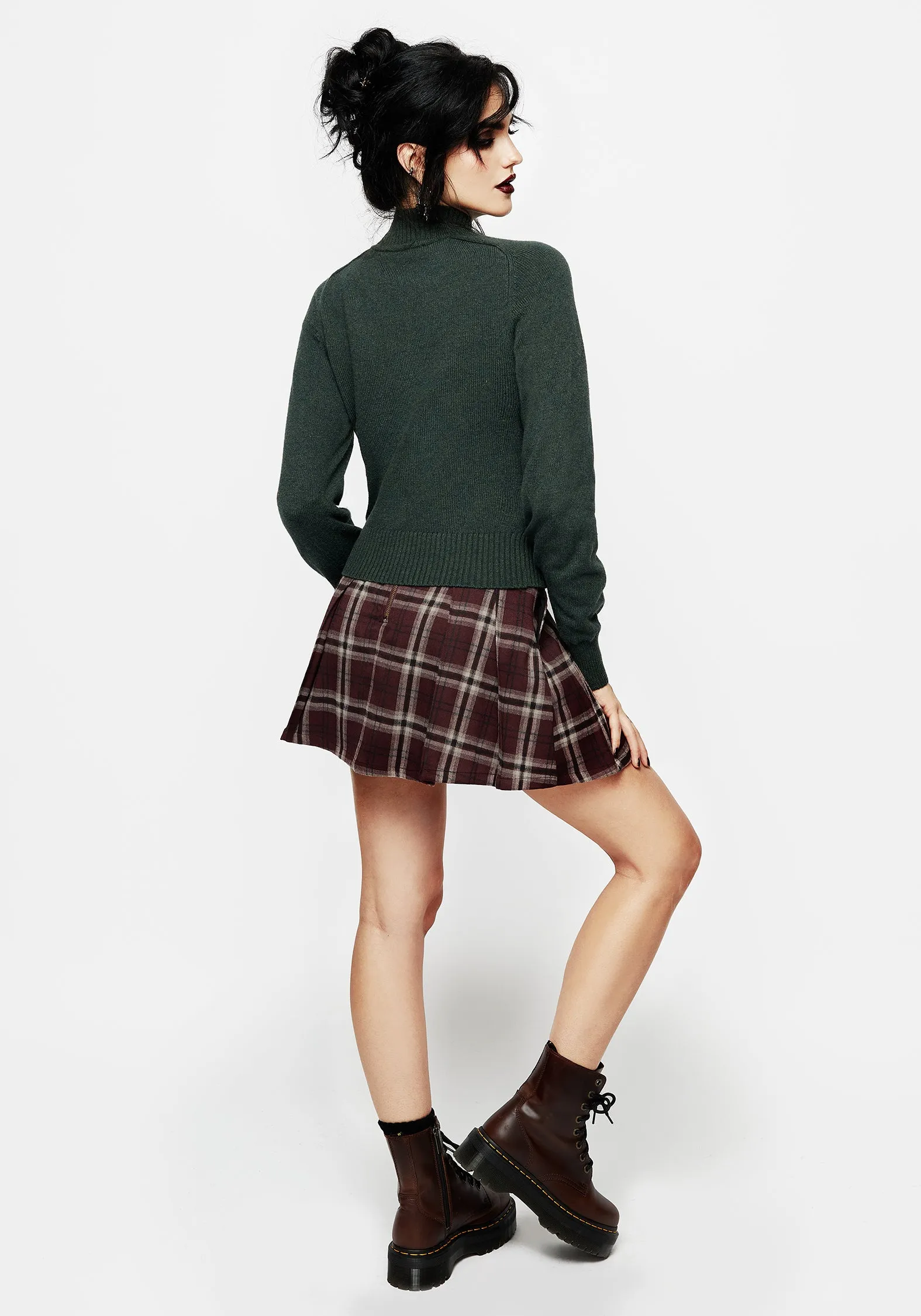 Outdoor Outfit Whisper Mock Neck Embroidered Knit Jumper