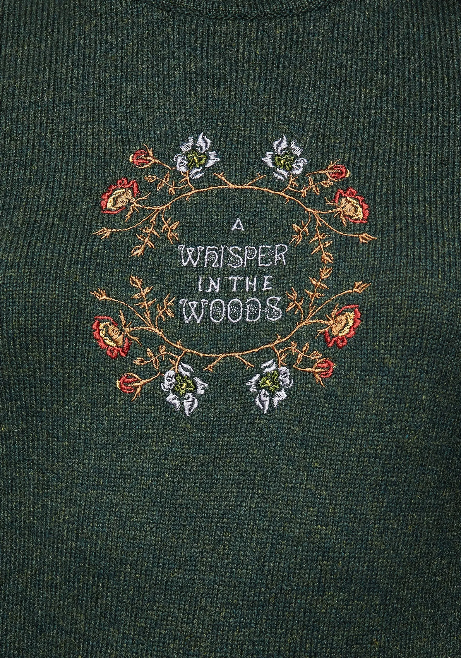 Whisper Mock Neck Embroidered Knit Jumper Smooth Seam MultiDirectional Stretch