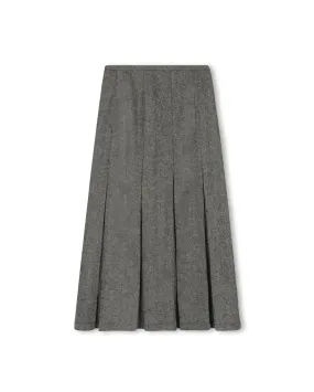 Wide Wool Pleat Skirt Heritage Inspired