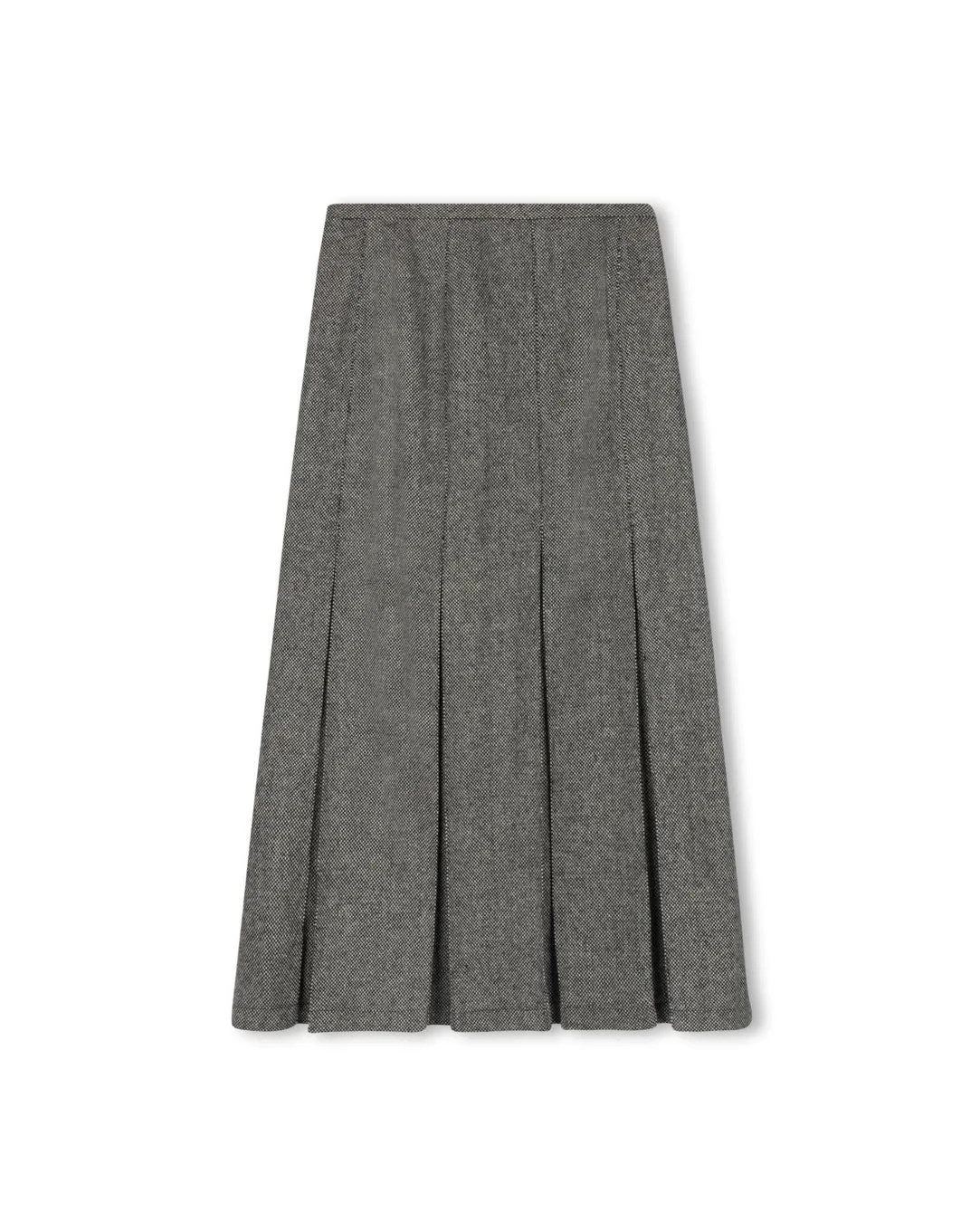 Wide Wool Pleat Skirt Heritage Inspired