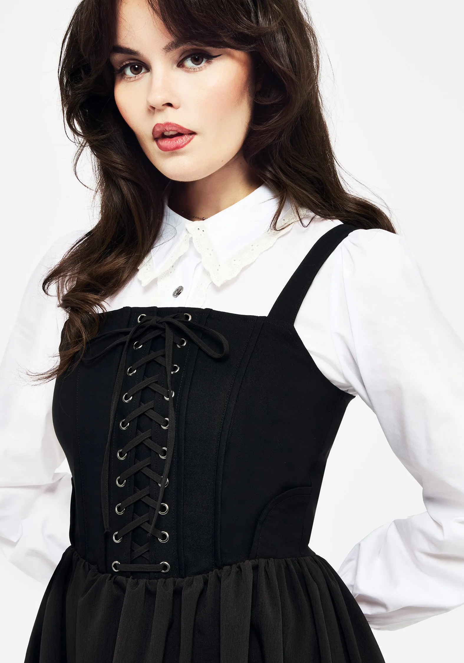 Miranda Mini Corset Dress Minimal Outfit Pop Texture