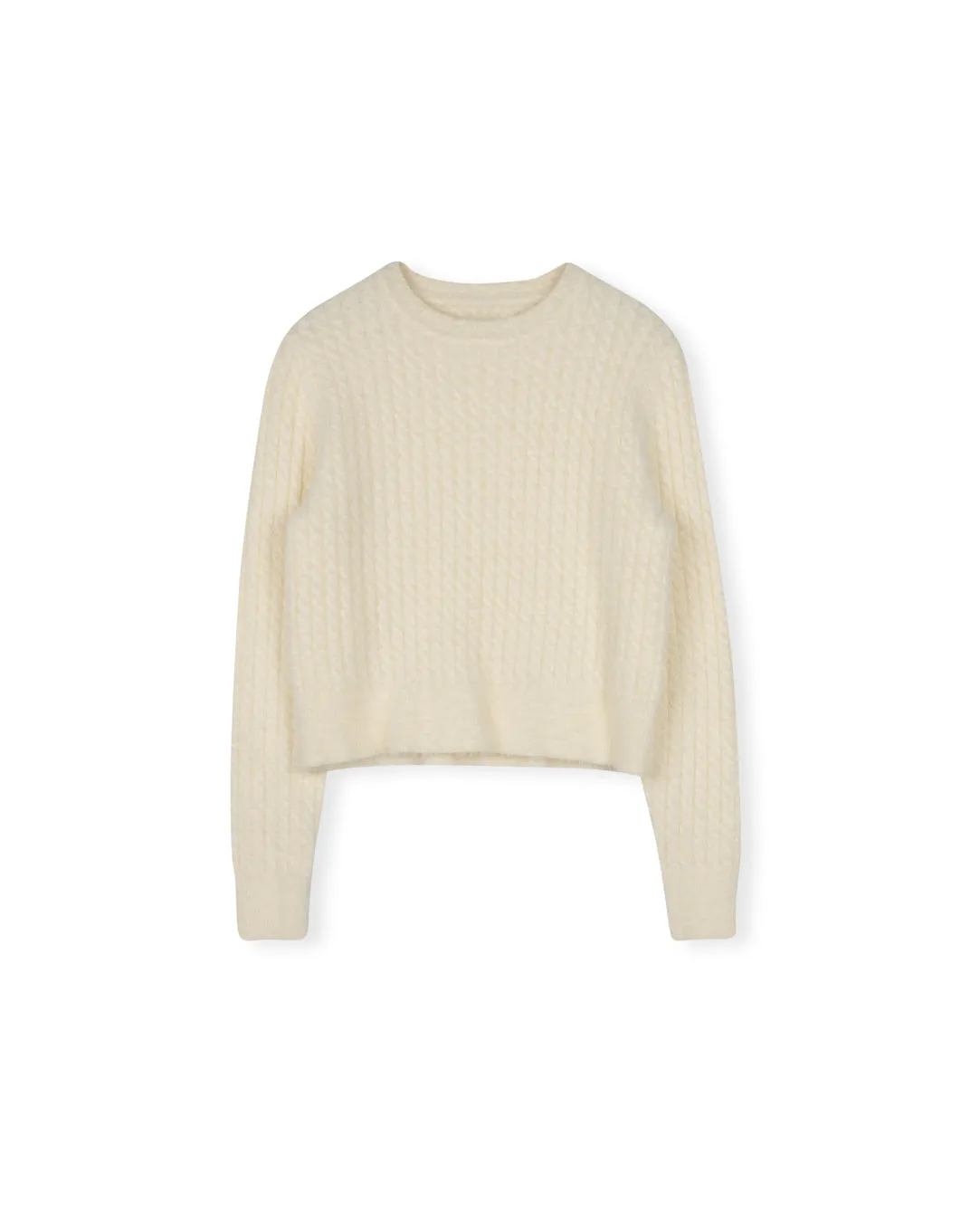 Non Restrictive Armhole Wiltshire Mohair Cable Knit Top