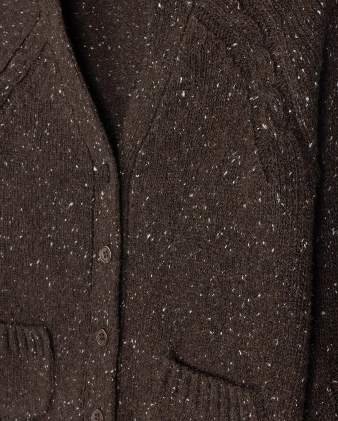 Grain Chunky Knit Cardigan Classic Crew Neck Snuggle Ready