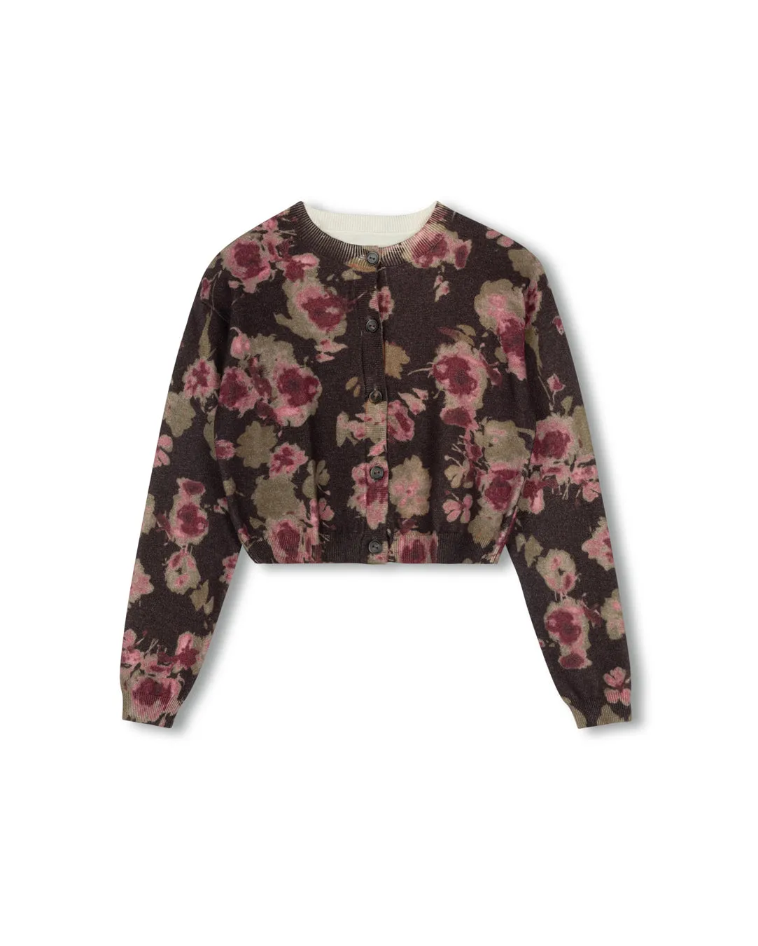 Calro Printed Cardigan Comfortable Knitwear All-Purpose Knit