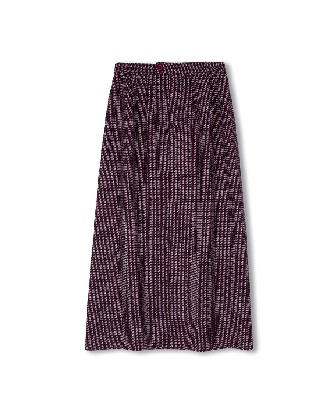 Wool Houndstooth Skirt Gentle Flow