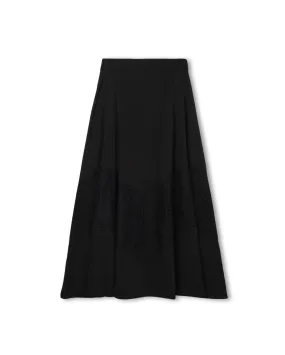 Pure Vibes Simple Outfit Lace Insert Circle Skirt